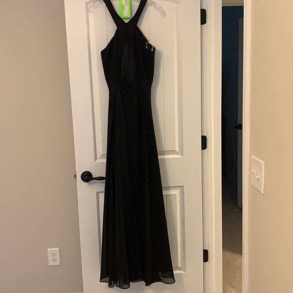 Black Halter Bridesmaid Dress size 6 - Picture 4 of 7